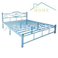 ราคา ADHOME โปรโมฃั่น ส่งฟรีทั่วไทย เตียงเหล็กคุณภาพ ขนาด 5 ฟุต ขา 2 นิ้ว รุ่น Lotus สีฟ้า (301232110)