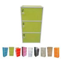 ราคา ตู้ล็อคเกอร์ไม้3ชั้น ตู้เก็บของ ชั้นวางของมีประตูกุญแจล็อค ขนาด42x29x87cm (1132524075)