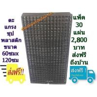 ราคา ส่งฟรี ตะแกรงชุบพลาสติก ขนาด 60x120 cm สีดำ แพ็ค 30 แผ่น ราคา 2800 บาท (947660846)