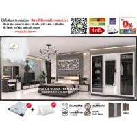 ราคา ชุดห้องนอน เตียง ตู้1 80 โต๊ะแป้ง ตู้ทีวี 1 60 ตู้ข้างเตียง พร้อมที่นอนสปริง 5 6ฟุต หมอน 2 ใบ รุ่น Grandy giant (1589880218)