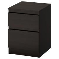 ราคา KULLEN คุลเลน ตู้ 2 ลิ้นชัก น้ำตาลดำ ใช้วางเป็นโต๊ะข้างเตียงก็ได้ 35x49 ซม (937342655)