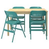 ราคา โต๊ะและเก้าอี้ 4 ตัว ชุดโต๊ะทานอาหาร 1 4 ที่นั่ง INGO FRODE (1240452632)