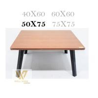 ราคา โต๊ะญี่ปุ่นลายไม้สีบีช เมเปิ้ล ขนาด 50x75 ซม 20 30นิ้ว ขาพลาสติก ขาพับได้ wd wd wd99 (1369026108)