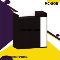 ราคา Sell Cheap ตู้เอนกประสงค์ 80 ซม บานเปิดเมลามีน รุ่นMC 805 สีโอ๊คดำ ขาว (1249358220)