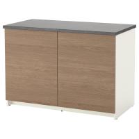 ราคา ตู้เก็บของ ตู้เก็บรองเท้า ตู้เก็บหนังสือ ตู้หนังสือ ตู้ ตู้เก็บของใช้ ตู้ตั้งพื้นพร้อมบานตู้ ลายไม้ เทา ขนาด 120x85 ซม KNOXHULT ขนาด 120x85 ซม (1240478331)