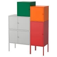 ราคา LIXHULT ลิกซ์ฮุลท์ ชุดตู้เก็บของ เทา เขียวเข้ม แดง ส้ม 95x127 ซม (1270430279)