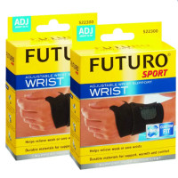 ราคา Futuro Sport Adjustable Wrist Support Wrist ฟูทูโร่ อุปกรณ์พยุงข้อมือแบบมีห่วงรองรับ ชนิดปรับกระชับได้ 09033 2 ชิ้น (14277109)