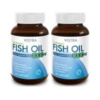 ราคา Vistra Salmon Fish Oil 1000MG วิสทร้า น้ำมันปลาแซลมอน 1000 มก 45 เม็ด 2 ขวด (130060453)