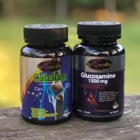 ราคา Auswelllife Liquid Calcium 900 mg with Vitamin D3 60 Capsules Auswelllife Glucosamine1500mg 60 Capsules แพ็คคู่ ดีที่สุด สำหรับ กระดูกและข้อ (311405987)