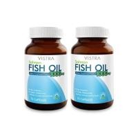 ราคา VISTRA Salmon Fish Oil 1000 mg Plus Vitamin E น้ำมันปลาแซลมอน อาหารเสริมบำรุงสมอง อุดมด้วยโอเมก้า 3 75 แคปซูล x 2 ขวด (116667551)