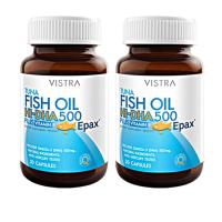 ราคา Vistra Tuna Fish Oil Hi DHA 500mg 2กระปุก บำรุงสมอง และระบบประสาท (100186955)