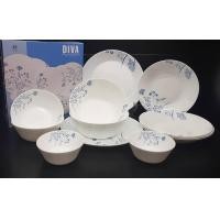 ราคา 12 ชิ้น รุ่นดีว่า ชุดอาหารจาน ชามเนื้อแก้วโอปอล สามารถเข้าไมโครเวฟได้ จานตื้น 10 5 นิ้วจานลึก 8 5 นิ้วชาม 7 5 นิ้วชาม 6 นิ้วชามแบ่ง 4 5 นิ้ว (1110190813)