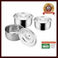 ราคา Sane ชุดหม้อแขกสเตนเลส 3 ใบ 3 ขนาด สีเงิน YT CS 3040 อุปกรณ์ทำกาแฟ ชุดหม้อแกง หม้อแกงชุดใหญ่ หม้อแกงสแตนเลส หม้อแกงเป็นชุด จัดส่งพรุ่งนี้ (1395018832)