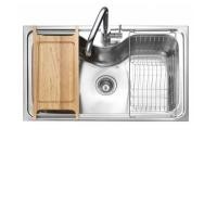 ราคา MEX อ่างล้างจาน 1 หลุมไม่มีที่พัก แถมเขียงไม้ ตะกร้า ก๊อกน้ำ TP39 SUMO3 SET (1452446773)