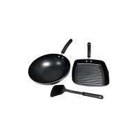 ราคา ชุดกระทะ Non Stick 3 ชิ้น No 16765T สีดำ (869734907)