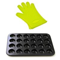ราคา ถุงมือซิลิโคนกันความร้อน สีเขียว ถาดมัฟฟินนอนสติ๊ก 24 หลุมเล็ก (5345722)