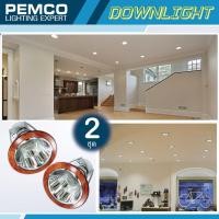 ราคา PEMCO โคมไฟดาวไลท์ฝังฝ้าแบบกลม ขอบลายไม้ 4นิ้วโคมไฟติดเพดาน DOWNLIGHT แพ็ค 2 ชุด 5742 4 KW (804298985)