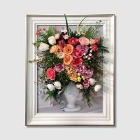 ราคา BonusGallery ภาพพร้อมกรอบ แขวนได้ทันที กรอบรูปปักดอกไม้ รูปติดผนัง รูปสวย ดอกไม้ประดิษฐ์ กรอบรูปดอกไม้ รูปดอกไม้ Flower รุ่น Flower 3D 1A Pink กรอบรูป รูปภาพ รูปภาพติดผนัง ภาพเขียน ภาพแต่งผนัง รูปภาพ