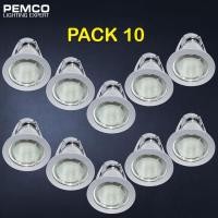 ราคา PEMCO โคมไฟดาวน์ไลท์แบบกลมฝังฝ้าหน้ากระจกปิดขอบขาว 4นิ้ว ขั้วE27 แพ็ค 10 ชุด รุ่น 5742GL 4 WH (542686105)