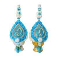 ราคา BY P shop พาน พานพุ่ม พานพุ่ม สก เบอร์ 7 เงิน ทอง 1คู่ (639308799)