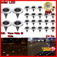 ราคา Solar Garden Light 8LED โคมไฟตกแต่งสนามหญ้า ฝังพื้นโซล่าเซลล์พลังงานแสงอาทิตย์ จำนวน24ชิ้น Warm white สีเหลืองนวล ไฟสนาม ไฟโซล่าเซลล์ ไฟโซล่าเซลล์ lazada ไฟโซล่าเซลล์ติดผนัง ไฟสนามโซล่าเซล โปรโมชั่นสุ