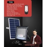 ราคา JD Solar LED 40W 70W 120W 200W 300W โคมไฟสปอตไลท์ โซล่าเซลล์ เเท้ 100 เเสงวอร์มไวท์ Led Solar Spotlight (1380068691)