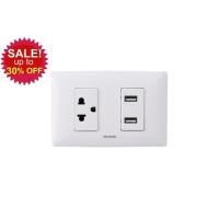 ราคา Sale2U เต้ารับสายไฟ ชุดเต้ารับ 3 ขา USB 2 ช่อง AP E1USB HACO HACO AP E1USB สินค้าเกรดพรีเมี่ยม ของแท้ 100 โปรโมชั่น ลดราคาพิเศษ by DHAM65 (535770564)