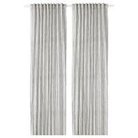 ราคา ผ้าม่านคู่ ขาว เทา ขนาด 145x250 ซม ผ้าม่าน DAGRUN ขนาด 145x250 ซม (1349906916)