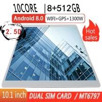 ราคา Tablet 10 1inch PC Android Wifi Tablets Support Dual SIM Cards 8 512GB (855858809)