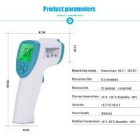 ราคา Flash Sale พร้อมส่ง เครื่องวัดไข้ดิจิตอล แบบอินฟราเรด ที่วัดไข้ Infrared Thermometer แบบปืนยิง สีฟ้า FI06 (1721212347)