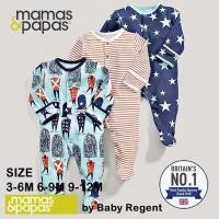 ราคา ชุดหมีคลุมเท้า แบรนด์ Mamas Papas แท้ 100 ชุดหมี บอดี้สูท เสื้อทารก เสื้อเด็กแรกเกิด Bodysuit mamas papas 3 ชิ้น (960812182)