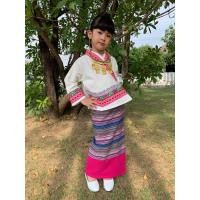 ราคา ชุดเสื้อเด็กผู้หญิงเผ้าฝ้าย ซิ้นผ้าทอ พื้นเมืองล้านนา หลากหลายสี เนื่อผ้าดี ลาดลายสวย (1237908252)
