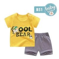 ราคา BabyWorld ชุดเสื้อผ้าเด็ก ชุดนอนเด็ก ชุดเด็กผู้หญิง ชุดเด็กผู้ชาย เสื้อแขนสั้น กางเกงขาสั้น ไซส์ 80 55cm 9 12เดือน ทั้งเด็กหญิงและเด็กชาย ใส่สบายเนื้อผ้า Cotton ราคาพิเศษ (1548410647)