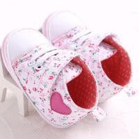ราคา รองเท้าผ้าใบเด็ก รองเท้าเด็กผู้หญิง Baby Shoe Prewalker รองเท้าหัดเดินเด็กเล็กหุ้มส้น พิมพ์ลายดอกไม้ สีชมพู ขนาด 11 cm สินค้าพรัอมส่ง (109701592)