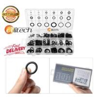 ราคา Alitech ยางโอริง 225pcs O Ring Assortment Nitrile Rubber Washer Seals NBR Kit 18 Sizes in Black with a Re Sealable Plastic Box (346674316)