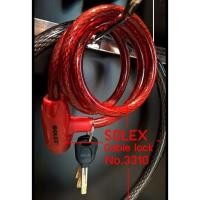 ราคา จัดส่งฟรี สายล็อคมอเตอร์ไซค์ SOLEX รุ่น 3310 อเนกประสงค์ ล็อคมอเตอไซค์ และ จักรยาน อื่นๆ สีแดง (174760967)
