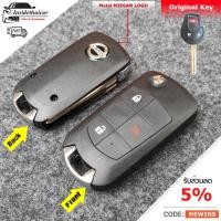 ราคา กรอบกุญแจพับ Nissan Navara March Almera Juke Sylphy แบบ 3 ปุ่ม ปิดเสียง Transformer style (509722995)
