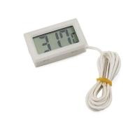 ราคา เครื่องวัดอุณหภูมิ 50 110 C เทอร์โมมิเตอร์แบบมีสาย แบตฟรี 2 ก้อน Digital LCD Thermometer for Refrigerator Fridge Freezer (403727213)