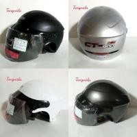 ราคา หมวก​กัน​น็อค​ SPACE CROWN ครึ่ง​ใบ​ รุ่น​ CT900  ลายใหม่ มีทับทิมสีแดงหลังหมวก สีดำ สีขาว ด้าด้าน เทาดำ ส่งฟรี Kerry Express (1042032945)