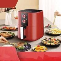 ราคา หม้อทอดไร้น้ำมัน ความจุ 5 ลิตร สีแดง Air Fryer เครื่องทอดไฟฟ้าไร้น้ำมันอเนกประสงค์ หม้อทอดไฟฟ้าไร้น้ำมันเพื่อสุขภาพ (14347898340)