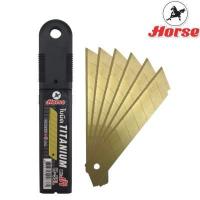 ราคา Horse ตราม้า ใบมีดคัตเตอร์ Size L ไทเทเนียม L45 องศา H 55L บรรจุ 6 ใบ หลอด จำนวน 1 หลอด (12046187805)
