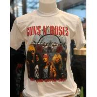 ราคา GUNS N ROSES สีขาว เสื้อวงดนตรี ร็อคต่างประเทศ เสื้อชาวร็อค เสื้อtour would เสื้อยืดคอกลม เสื้อยืดผู้ชาย เสื้อสไตล์วินเทจ ไม่มีตะเข็บขาง (9776099075)