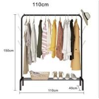 ราคา มี 2สี HST ราวตากผ้าบาร์เดี่ยว ชั้นวางของ ชั้นวางรองเท้า ตะขอแขวนเสื้อ ราวแขวนผ้าบาร์เดี่ยว ราวตากผ้า Y 35 36 (2942156908)