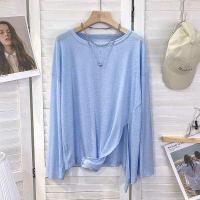 ราคา พร้อมส่ง เสื้อคลุมบางยืด oversize เสื้อคลุมกันแดดแขนยาว กันuv คอกลม เสื้อสาวอวบ ผ้าบาง ใส่สบาย (12455122130)