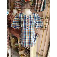 ราคา เสื้อผ้าขาวม้า คอกลม กระเป๋าเจาะ 2 ข้าง เสื้อผ้าไทย (16237775000)