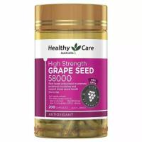 ราคา Healthy care grape seed 58000 mg 200 capsules เมล็ดองุ่นเข้มข้น เฮลตี้แคร์ ออสเตรเลีย (358919766)