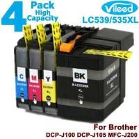 ราคา 4 Pack LC539XL BK LC535XL C M Y for Brother Full Set Print Ink Cartridge Compatible with DCP J100 DCP J105 MFC J200 Color Inkjet Printer LC539 XL Black LC539XL BK LC535 XL LC535X (9512541207)