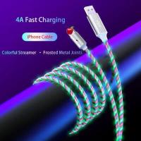 ราคา 5A Fast สายชาร์จ LED สว่างส่องแสงไหลสาย USB Streamer ที่มีสีสันสายข้อมูล MicroUSB Type C iPhone สายชาร์จสายชาร์จสำหรับ Iphone Android (7631818565)