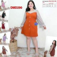 ราคา เดรส สาวอวบ ชุดทำงาน แฟชั่น ผ้าวูลเวฟ 2XL 3XL เสื้อผ้าคนอ้วน เสื้อผ้าสาวอวบ DMD290 (15959577584)