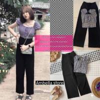 ราคา Ambella เสื้อ กางเกง เซท2ชิ้น ชุดเซต เสื้อลายสก็อต งานจับเซทเสื้อ กางเกง งานเข้าเซท ชุดเซ็ต2ชิ้น เสื้อครอปเอวลอย เสื้อผ้าแฟชั่น (10326622987)